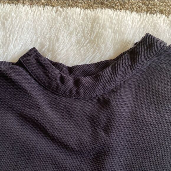 Zara Basic Top Navy Blue Crochet Short Sleeve Lightweight Gauzy Size Small - Picture 4 of 7